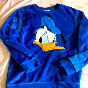 WDW Donald Duck fuzzy sweatshirt